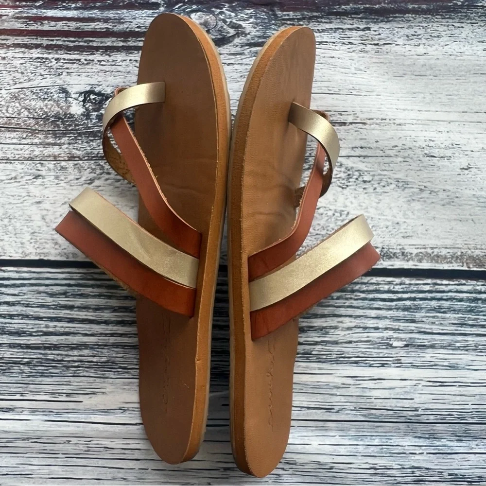 Strappy Women’s Sandals Tan / Gold / Brown comfortable squishy